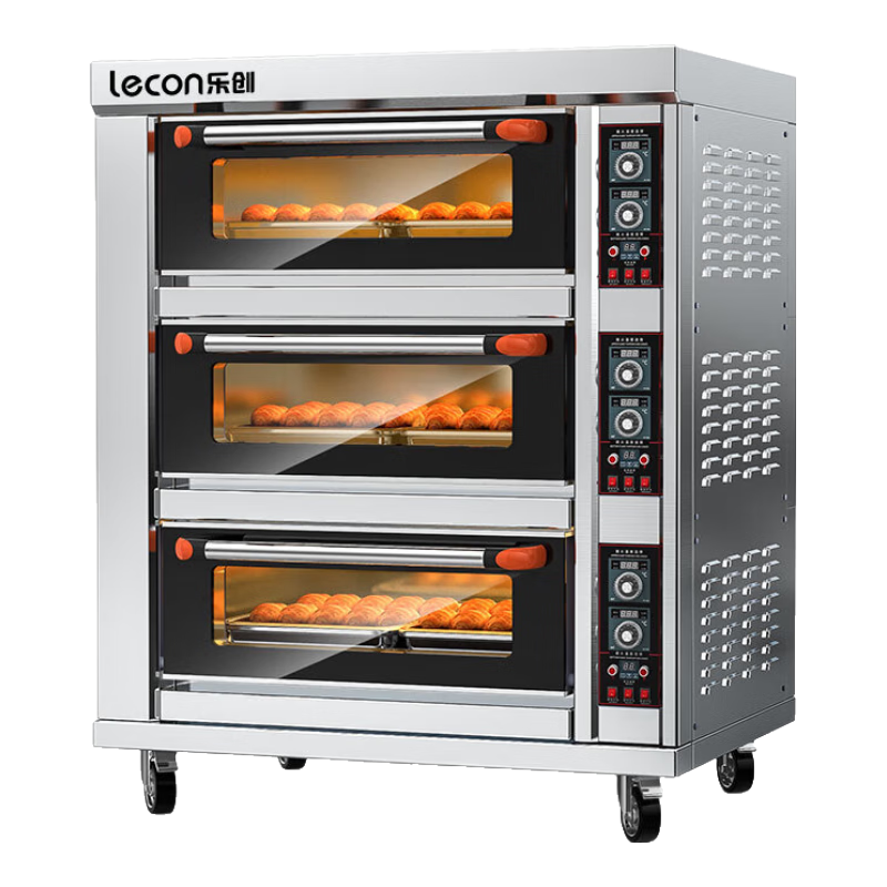 乐创（lecon）商用烤箱 三层六盘旋钮式蛋糕面包烘焙电烤箱 LC-J-DK60