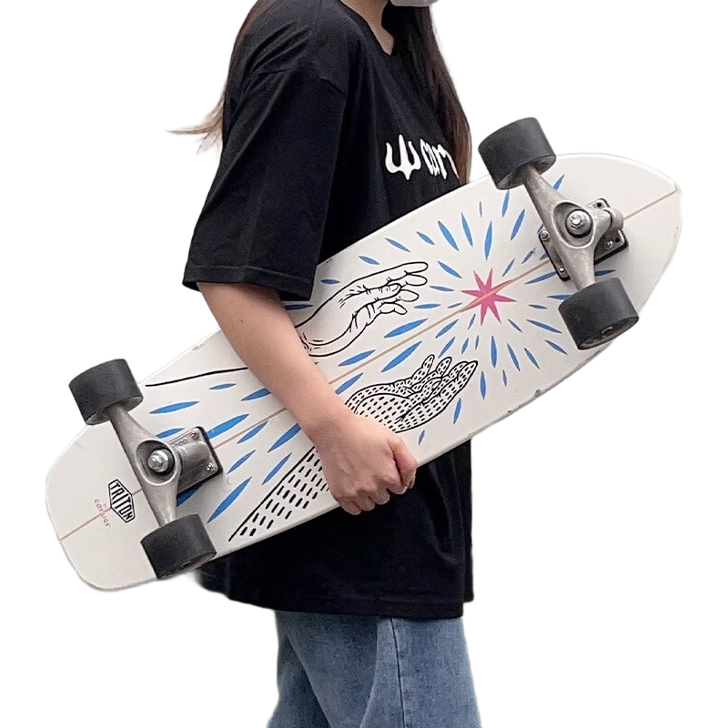 Carver陆地冲浪板初学者女生儿童专业路冲板「存在」31英寸cx4pu桥