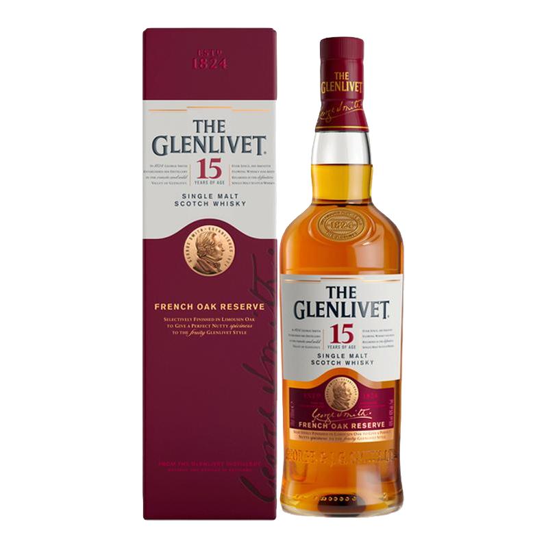 MARTELL 马爹利 格兰威特 Glenlivet15 单一麦芽威士忌700ml进口洋酒