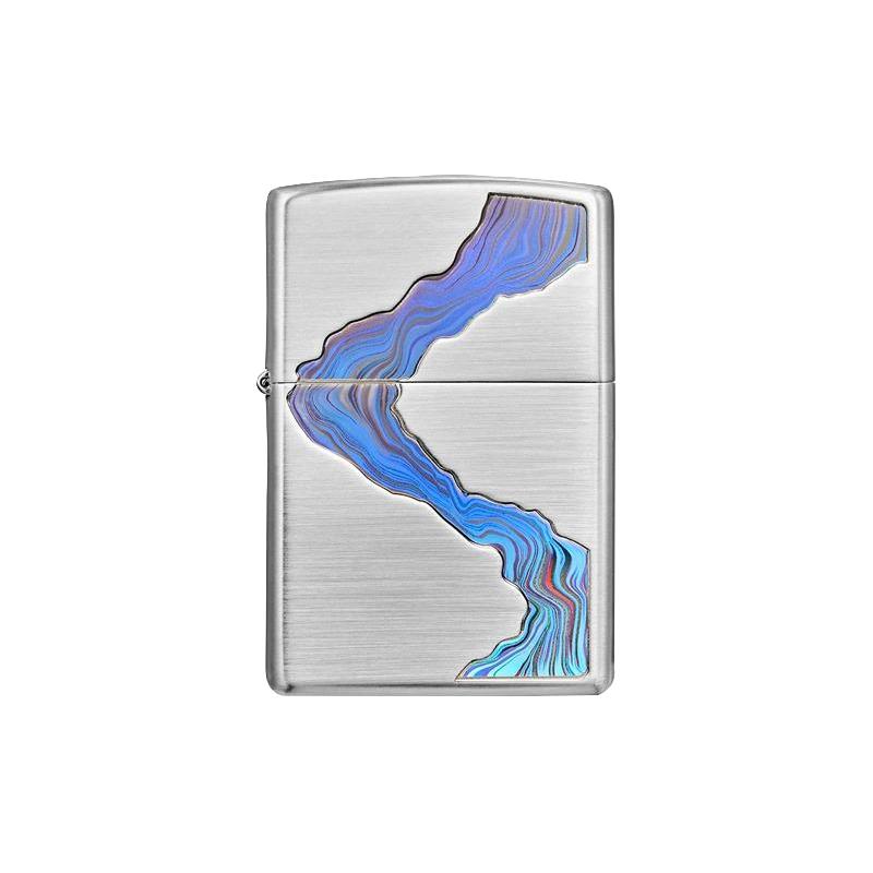 ZIPPO打火机之宝防风煤油 川流不息 生日礼物送老公送男友 含油套装