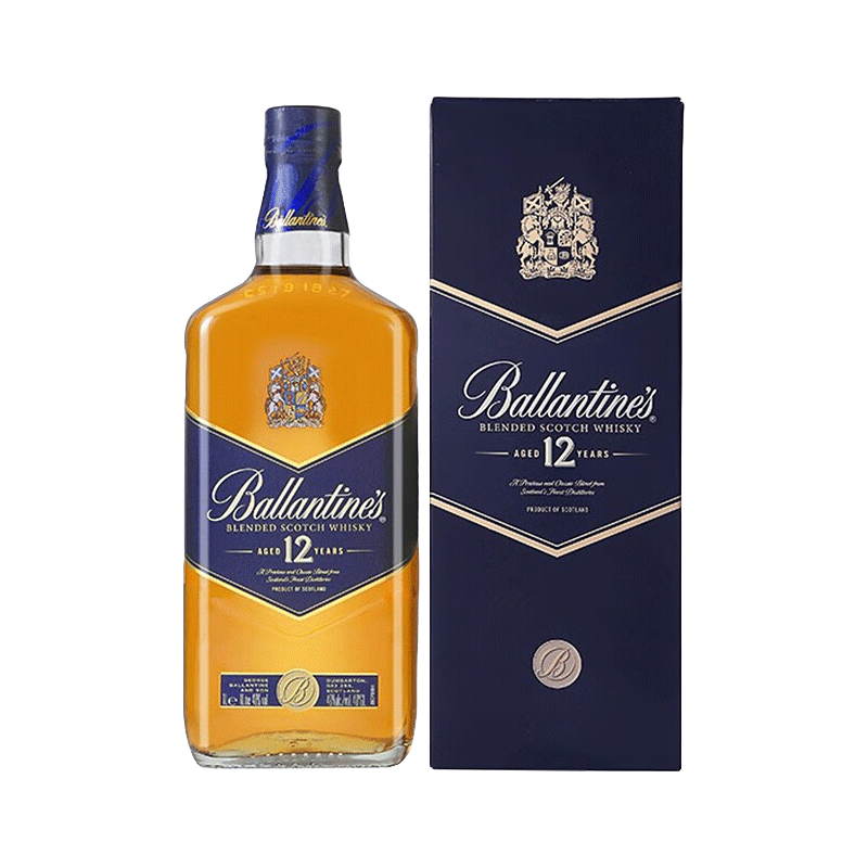 百龄坛（Ballantine`s）融盛洋酒12年/15年/17年/21年 特醇威士忌 进口洋酒 百龄坛12年750ml-无码 盒子瑕疵