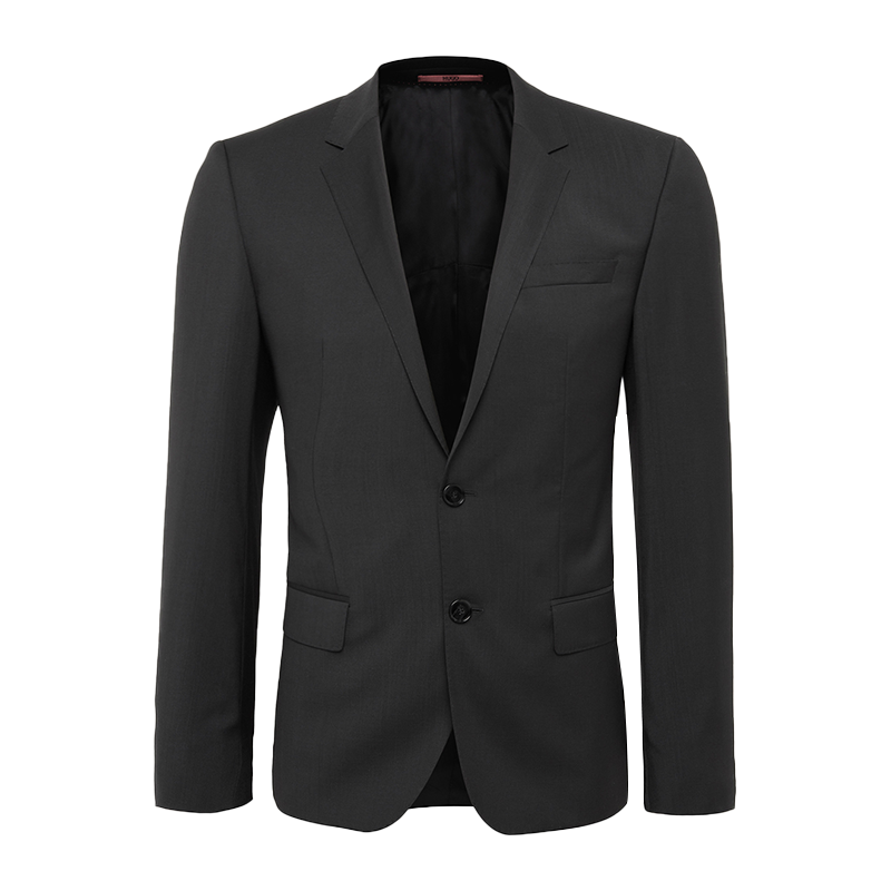 BOSS 【100%羊毛】轻奢平驳领纯色婚庆婚礼百搭西装外套休闲西服男秋季