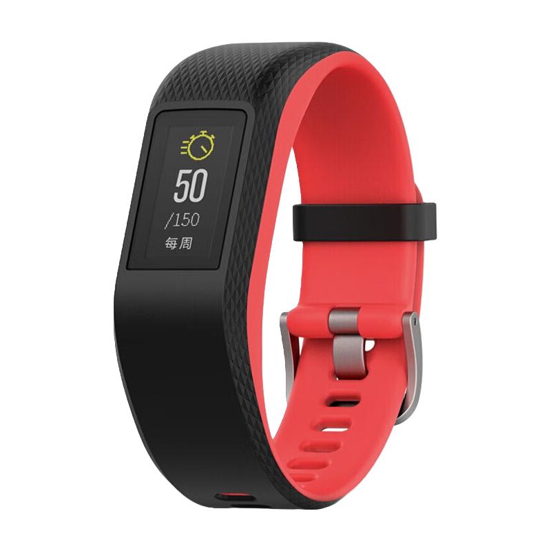 佳明（GARMIN）GPS智能运动手环 vivosport 红色标准手环 心率男女跑步手环 防水触摸久坐提醒运动健康手环
