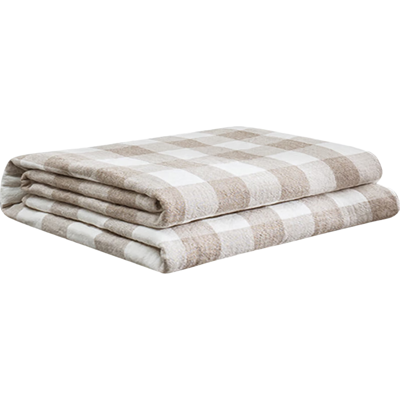 京东京造 全棉纱布毯 夏季毛巾被A类夏凉被子空调被毛毯 日式咖150*200cm