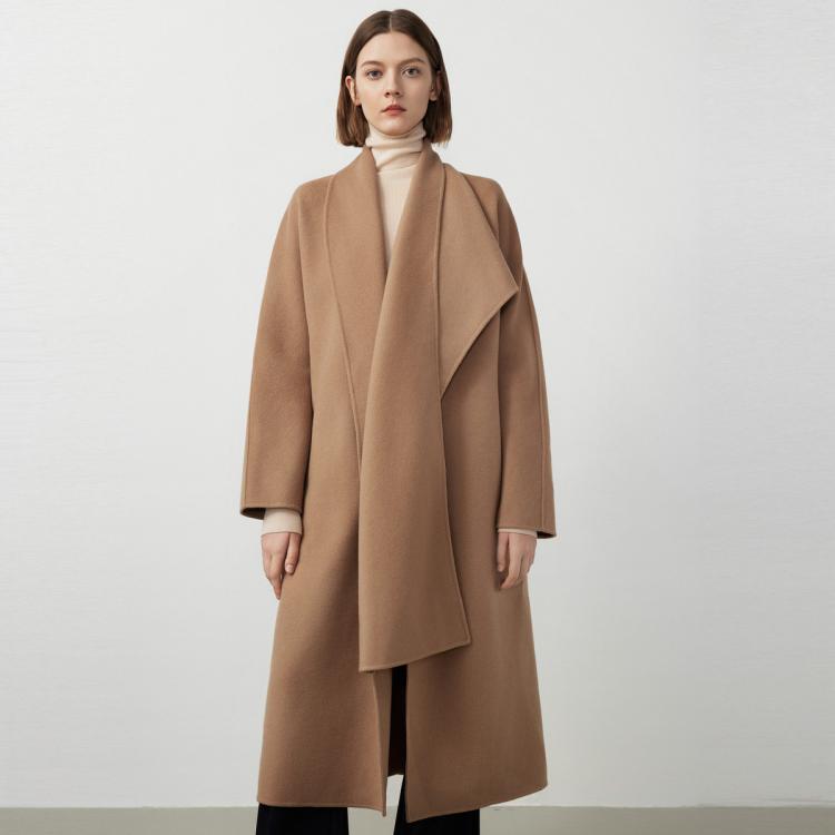 朗姿 集团旗下欧洲EiLEEN ELITEE纯羊毛通勤显瘦毛呢外套