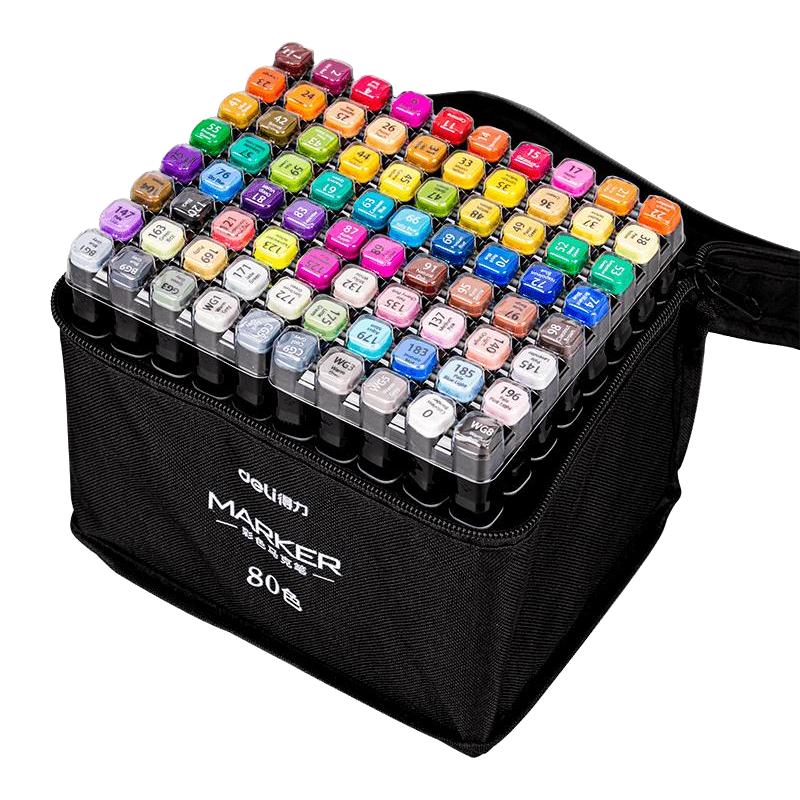 deli 得力 70800 双头油性马克笔