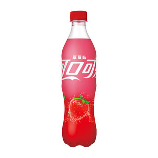 可口可乐 Coca-Cola草莓味饮料草莓可乐500ml*5瓶整箱碳酸饮料草莓味汽水