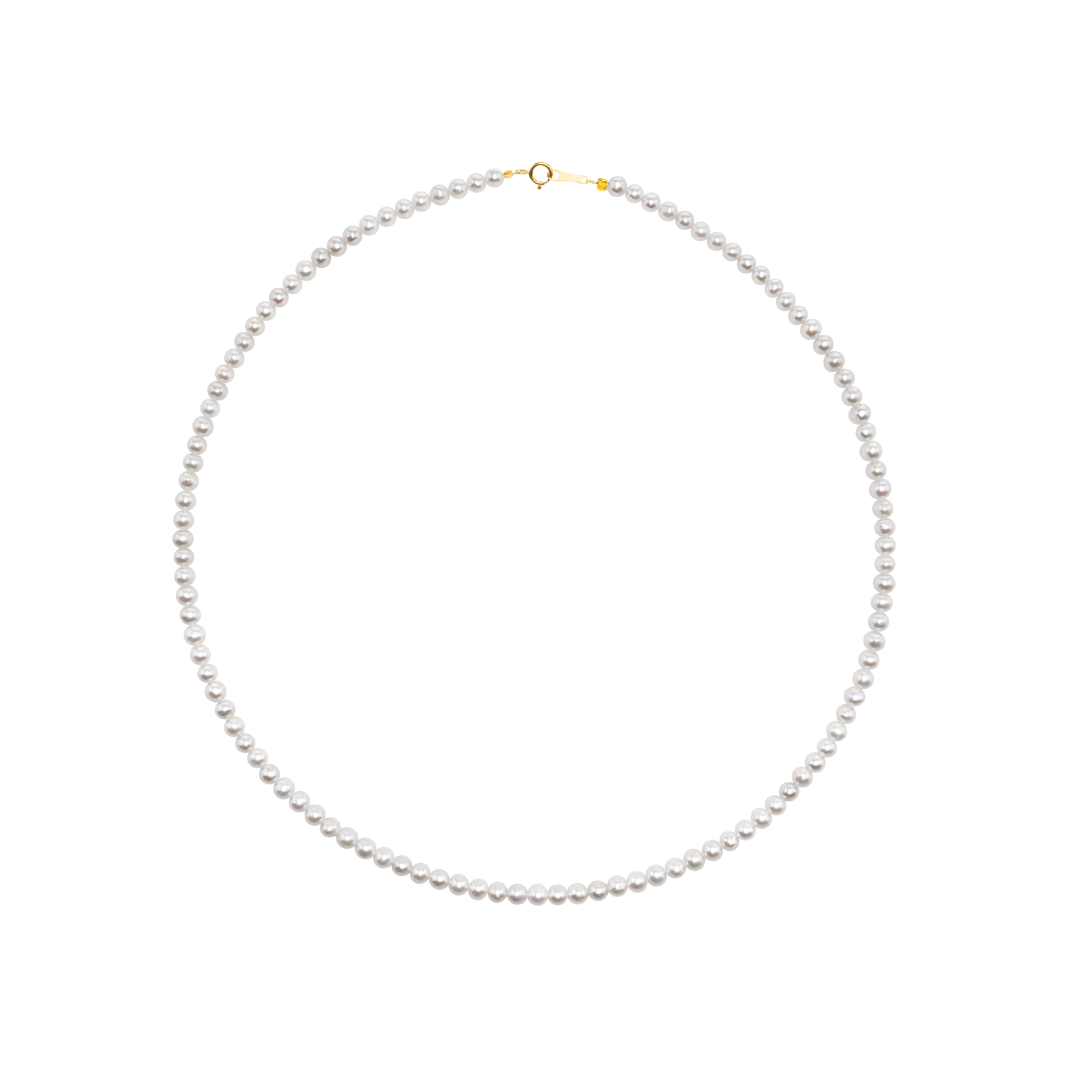 天使之泪淡水珍珠项链baby珠18K金小米珠锁骨链3-4mm母亲节