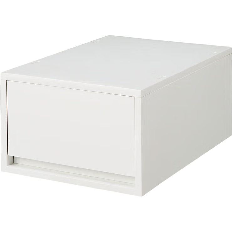  無印良品 無印良品 MUJI聚丙烯储物箱/抽屉式/深型/灰白色 长26×宽37×高17.5cm 可叠加抽屉式收纳箱储物箱