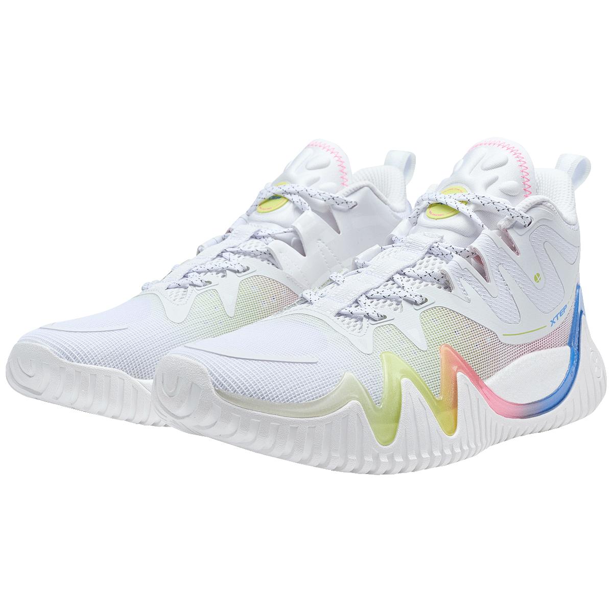 XTEP特步 男篮球鞋中帮支撑男鞋运动鞋耐磨缓震透气舒适秋季