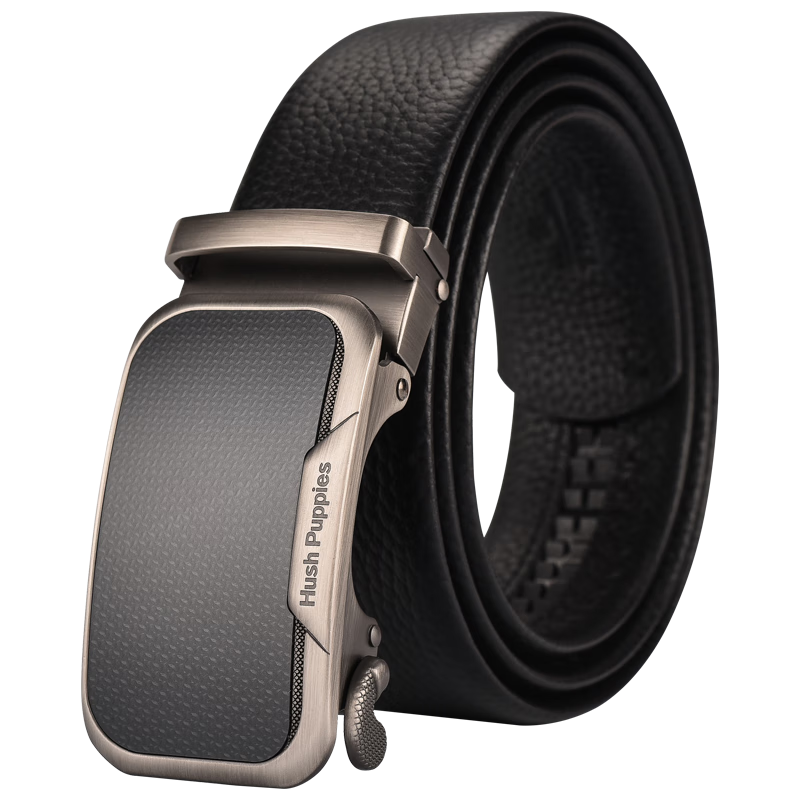 暇步士（Hush Puppies）皮带男真皮男士腰带商务休闲头层牛皮裤带 黑色023W 115cm