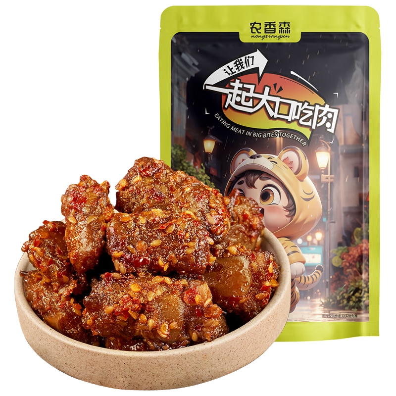  农香森 麻辣鸡脚筋  麻辣鸡脚筋 100g*1袋 （小袋尝鲜） 麻辣味 袋装 100g