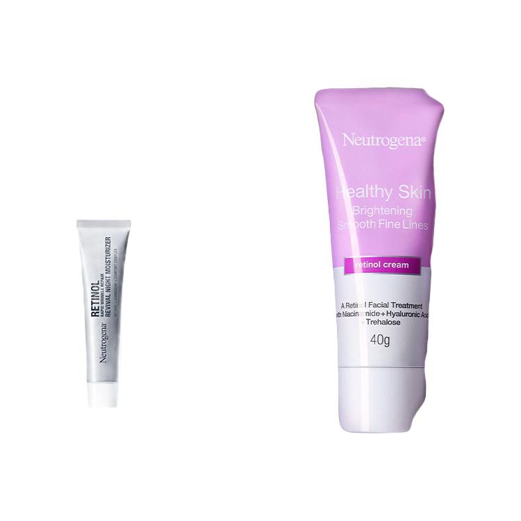 Neutrogena 露得清 护肤套装 (维A醇透亮水嫩晚霜40g+限量版轻透防晒乳液88ml)