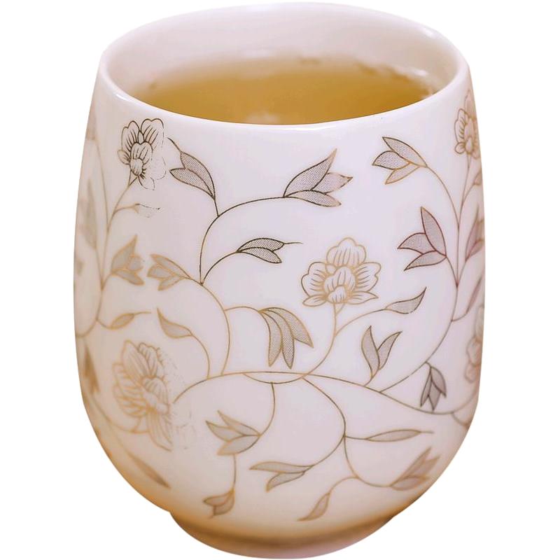 茶杯陶瓷带把水杯瓷杯杯瓷喝水瓷器杯瓷器茶碗家用杯子套装茶具