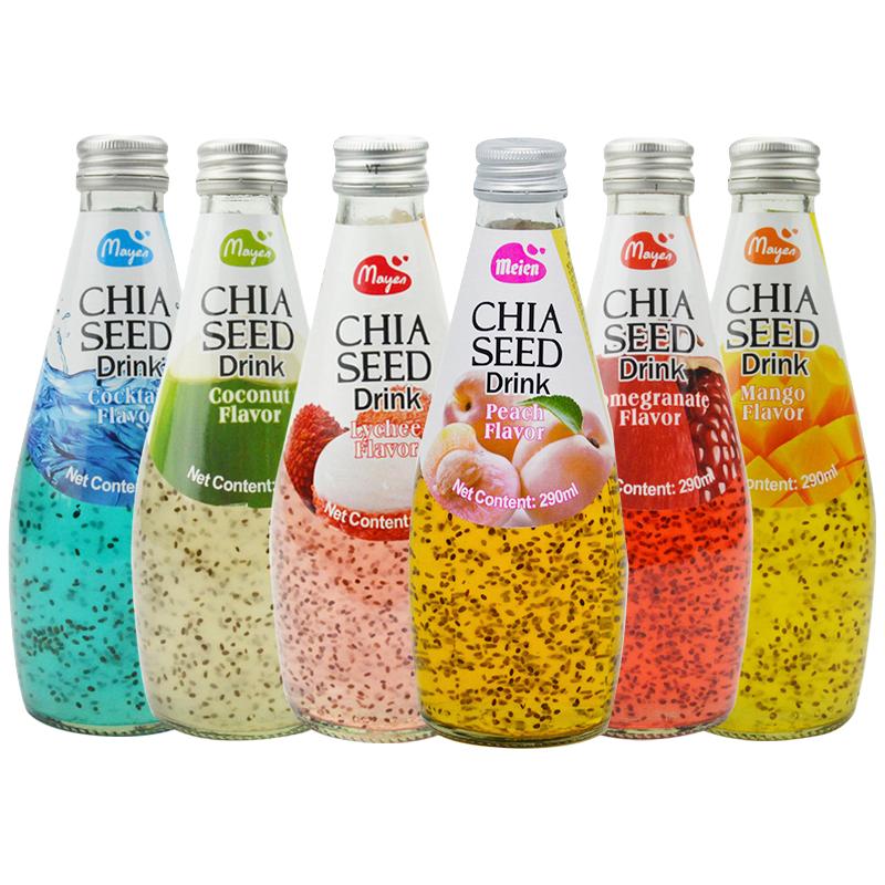 泰国进口Meien美恩奇亚籽果味饮料290ml*15瓶时尚餐厅可调酒饮品