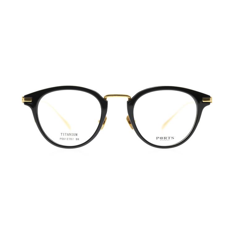 宝姿PORTS女款休闲复古休闲板材钛眼镜架