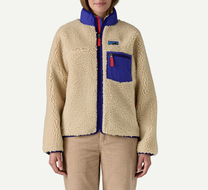 Patagonia巴塔哥尼亚 Retro-X Classic拼色复古保暖抓绒立领绒感外套 女款（香港仓）