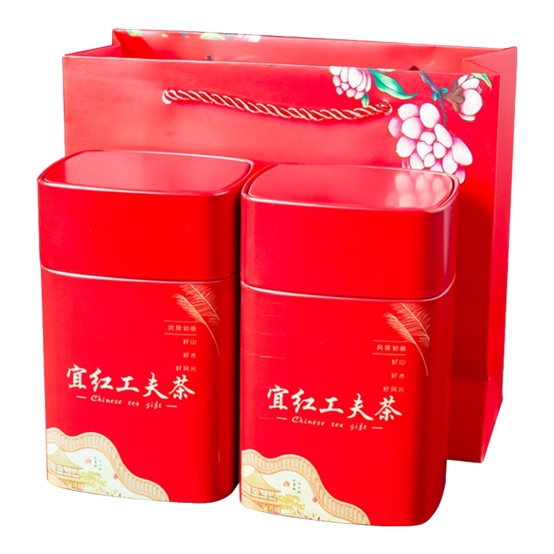 简小禾 特级金骏眉 宜红功夫茶 桶装礼盒 400g