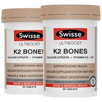 Swisse 斯维诗 Ultiboost K2钙维生素D骨骼片 90片*2瓶