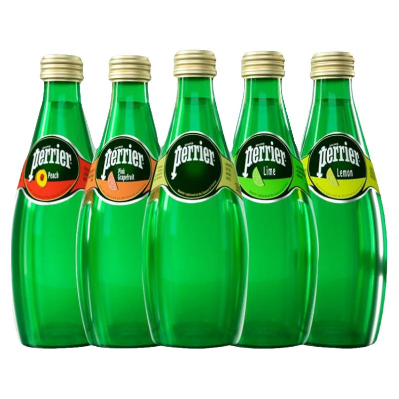 Perrier法国进口巴黎水矿泉水柠檬味小瓶330ML