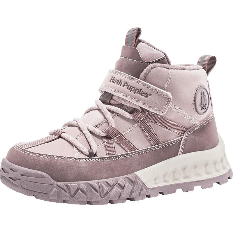 男童鞋冬季加绒冬款大棉鞋女童魔术贴儿童保暖鞋户外休闲鞋棉靴女