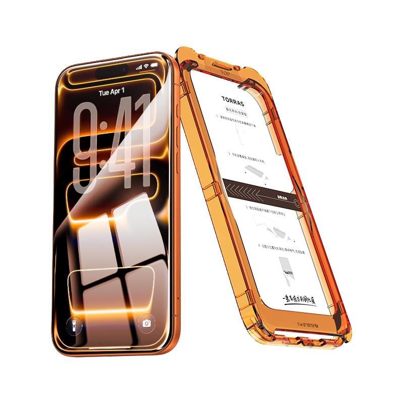 图拉斯适用苹果16钢化膜iPhone15ProMax手机保护膜14Pro无黑边13高清14屏幕12无尘仓pm贴膜ip防摔por防指纹
