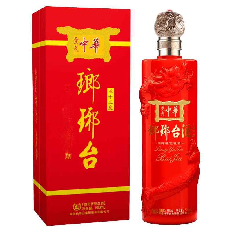 琅琊台酒 爱我中华53度琅琊香型 高度粮食酒礼盒装 500mL自饮 53度 500mL 1瓶