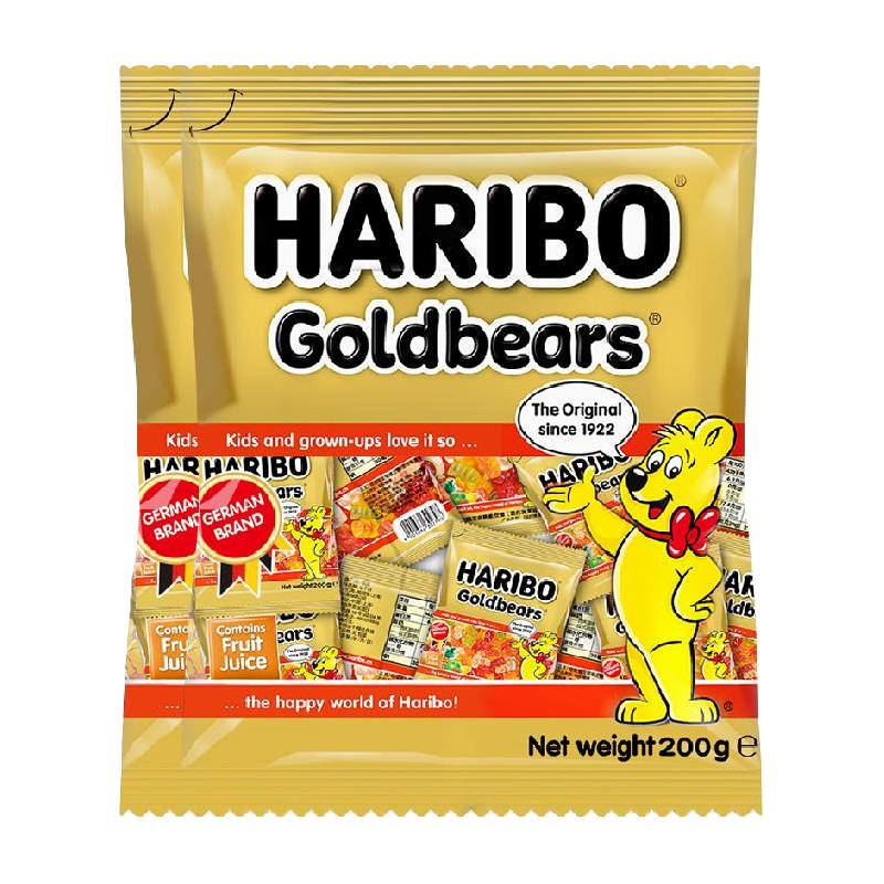 哈瑞宝Haribo小熊橡皮糖qq糖水果软糖儿童糖果零食年货400g