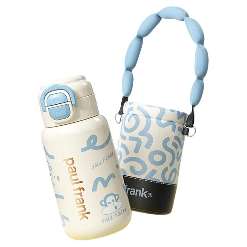 大嘴猴保温杯女生吸管杯2024高颜值便携上学儿童水杯