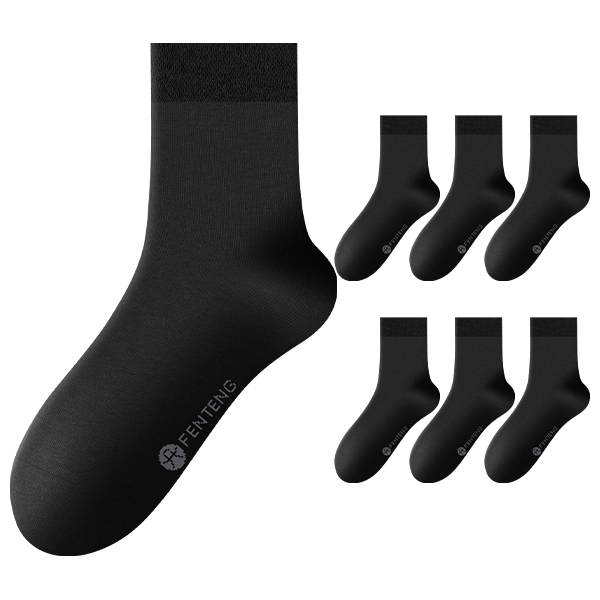 10A抑菌【100%纯棉】7双装透气防臭男袜商务中筒袜子男士