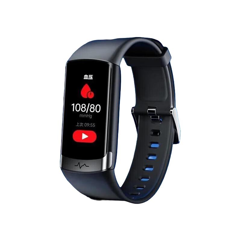 dido F50S无创免扎针测血糖血压健康手环血氧监测仪医疗级智能老人心率心电手环男女运动手腕表 尊享版-蓝色