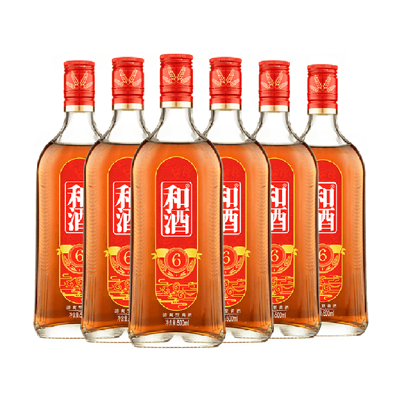 和酒 和六半干黄酒整箱装 清爽型500ml*6瓶