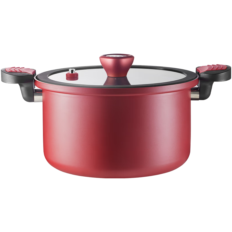 SUPOR 苏泊尔 抗菌微压汤锅不粘焖煮锅微压锅煮粥炖菜锅大汤锅燃气灶电磁炉通用 直径24CM 3-5人适用