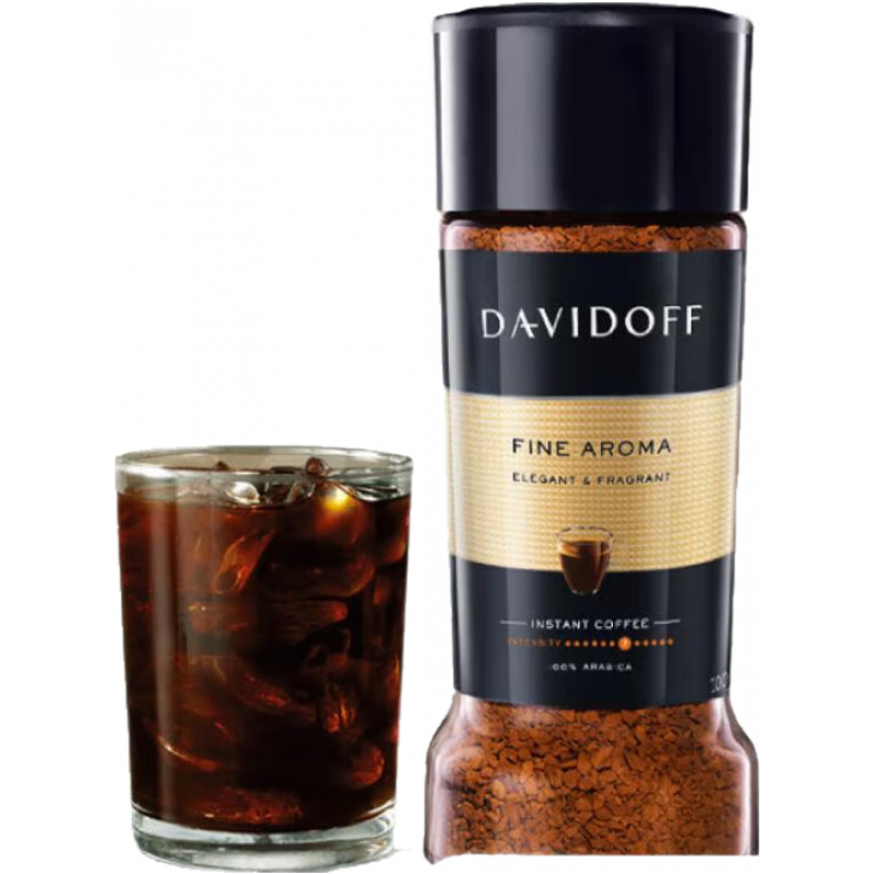  DAVIDOFF/大卫杜夫 无糖添加 速溶黑咖啡粉  柔和型黑咖啡100g*2瓶 瓶装
