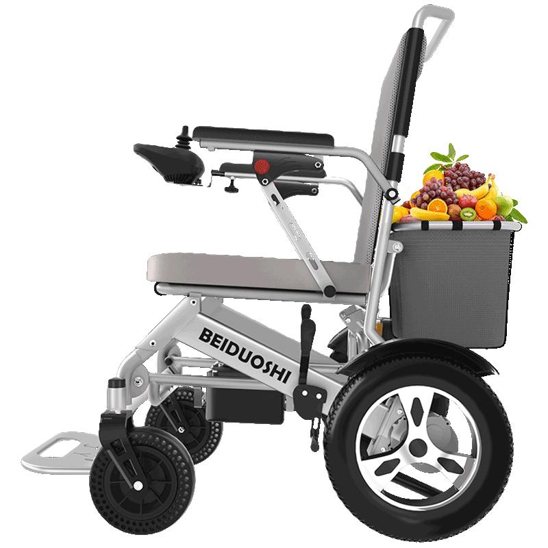 贝多适电动轮椅老人全自动越野轻便可折叠旅行便携式家用老年代步电动车智能可上飞机带坐便器BDS-0112AQ