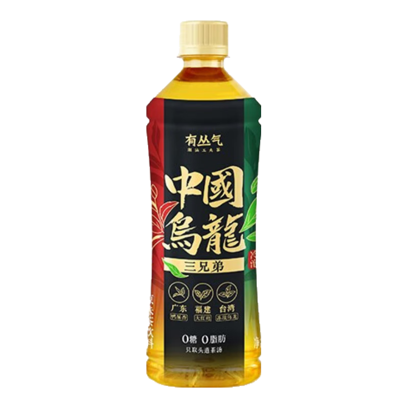 有丛气乌龙三兄弟乌龙茶608ml*12瓶 无糖茶饮料 整箱装