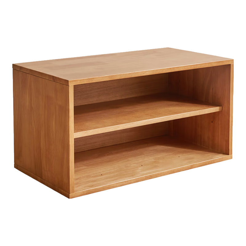 家逸实木书柜自由组合格子柜家用落地书架客厅电视柜收纳储物柜矮柜 单搁板开放柜（横竖可用单柜）