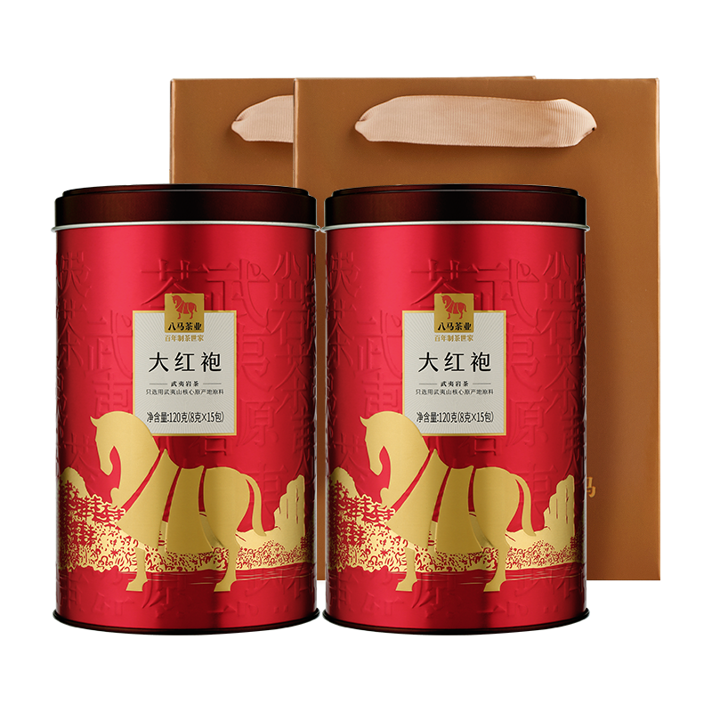八马茶业 bamatea乌龙茶 武夷岩茶大红袍一级240g 中火罐装茶叶自己喝