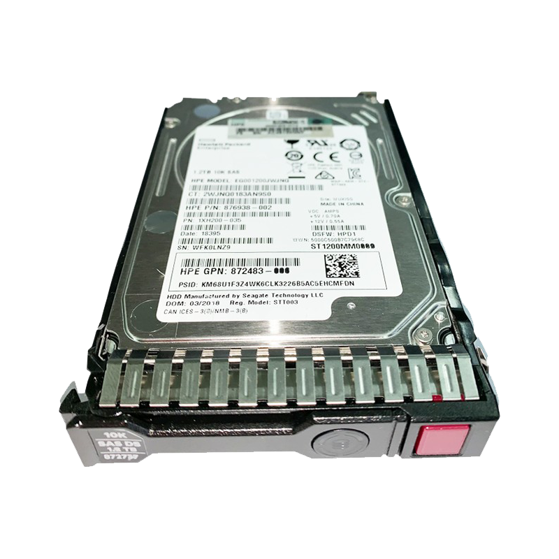 惠普 HPE服务器硬盘及内存配件HP GEN8 GEN9 GEN10系列主机适用【企业级】 1.2TB 10K SAS 2.5英寸硬盘
