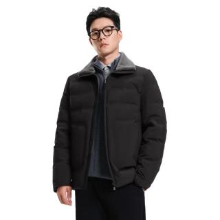 杉杉 羽绒服男冬季90鸭绒短款立领商务休闲防风保暖外套衣服 黑色 XL /180