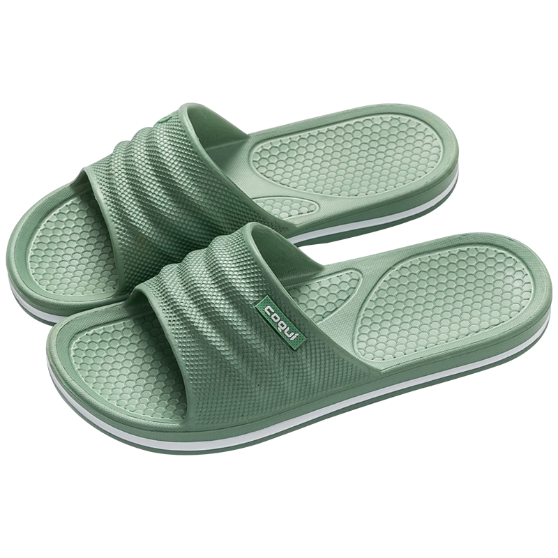 COQUi 酷趣 情侣款居家简约舒适休闲轻质透气沙滩洗澡凉拖鞋女款 浅蓝39-40码 CQ-7922
