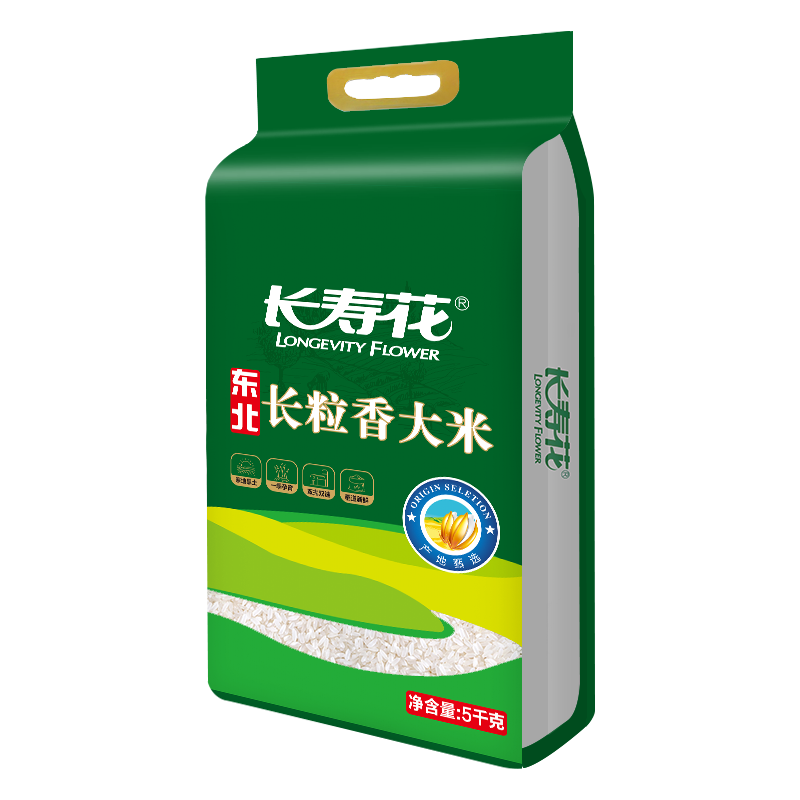 长寿花东北长粒香大米香糯大米 5kg