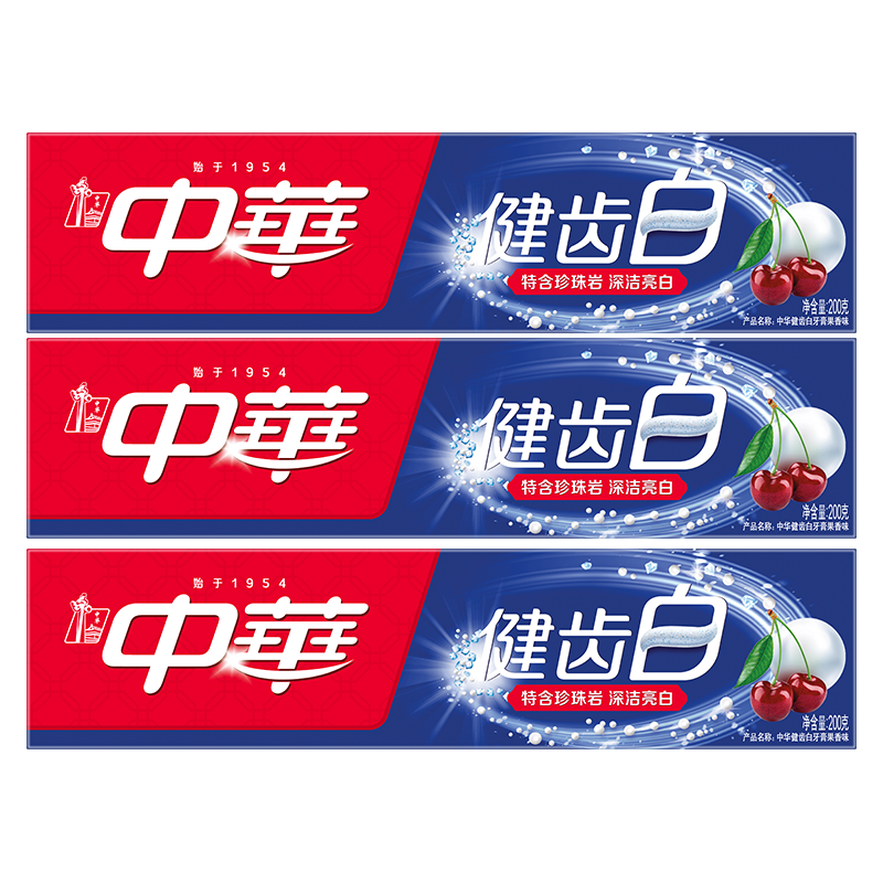  中华牙膏 小苏打炫动果香  200g*3支