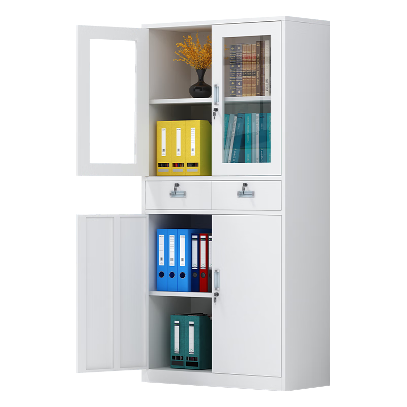 中伟文件柜办公柜钢制铁皮柜资料柜档案柜储物柜中二斗文件柜