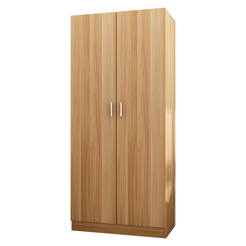 欧宝美二门更衣柜木质衣柜员工宿舍衣柜浅胡桃色