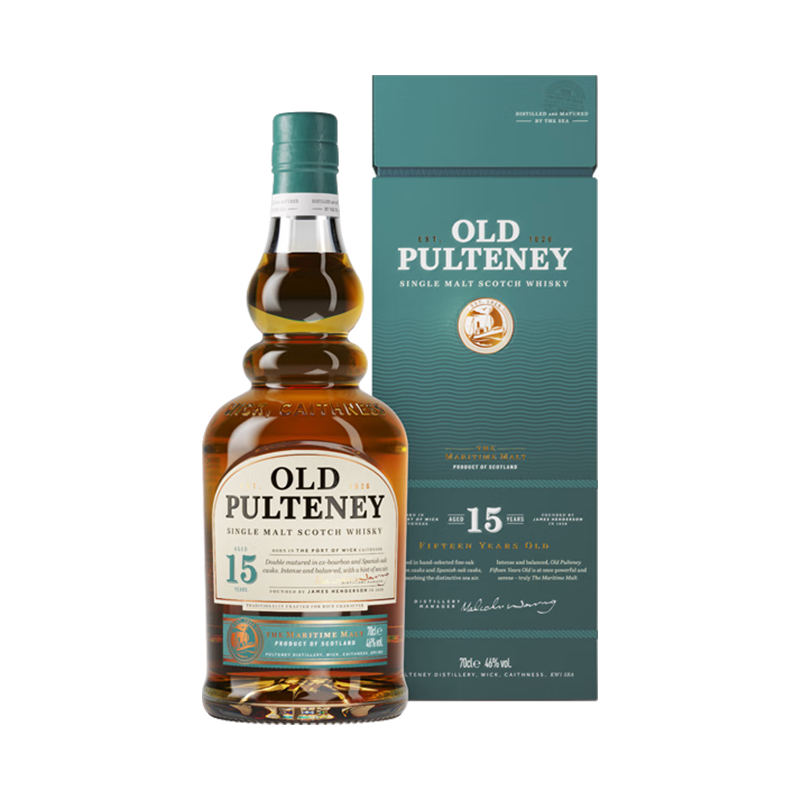 Grant's 格兰 富特尼Old Pulteney苏格兰单一麦芽威士忌洋酒 富特尼15年 700ml