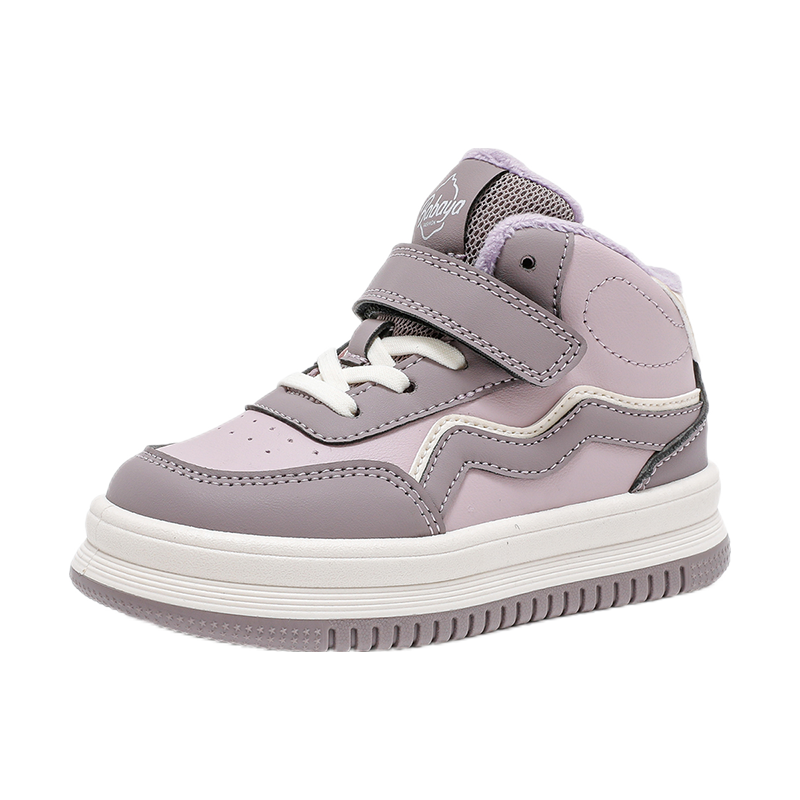 【高帮加绒棉鞋】校园保暖男女童板鞋冬季耐磨软底儿童运动鞋