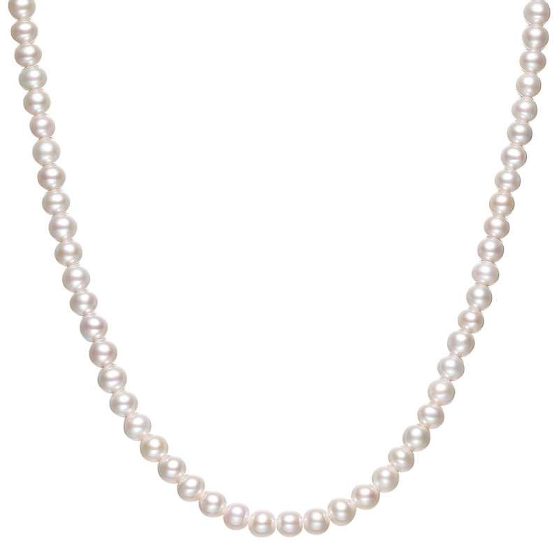 TSL 谢瑞麟 BC560 简约18K玫瑰金珍珠项链 43cm