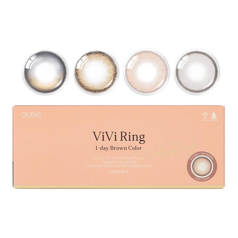 OLENS韩国美瞳琉璃泪光灰日抛4片隐形眼镜