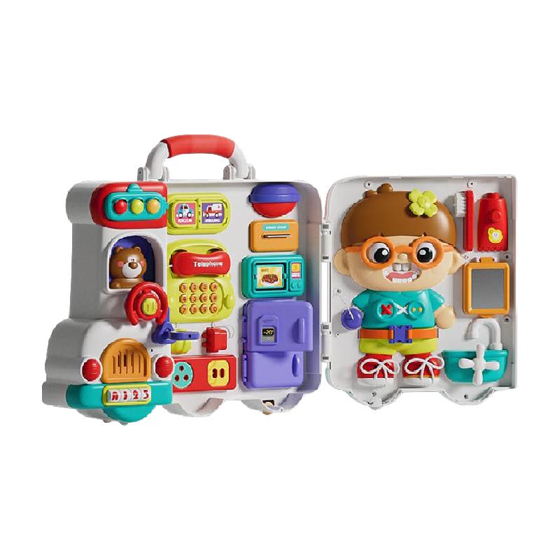 忙碌板蒙特梭利教具婴儿童1一3蒙氏早教益智屋精细动作宝宝玩具车